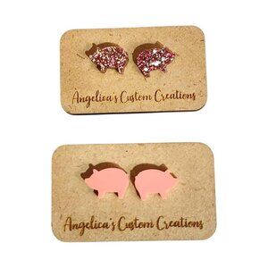 Precious Piglet Acrylic Studs